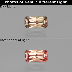 0.70 ct Color-Change Color-Change Garnet Gemstone, Color-Change Garnet Gem in Octagon / Scissor Cut Shape for Sale.