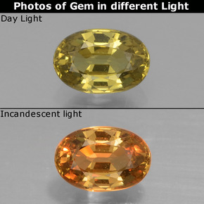 0.66 ct Multicolor Color-Change Garnet Gemstone, Color-Change Garnet Gem in Oval Facet Shape for Sale.