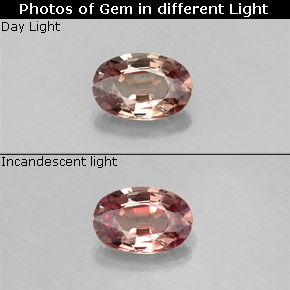 0.61 ct Color-Change Color-Change Garnet Gemstone, Color-Change Garnet Gem in Oval Facet Shape for Sale.