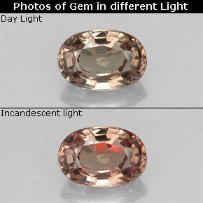0.70 ct Multicolor Color-Change Garnet Gemstone, Color-Change Garnet Gem in Oval Facet Shape for Sale.