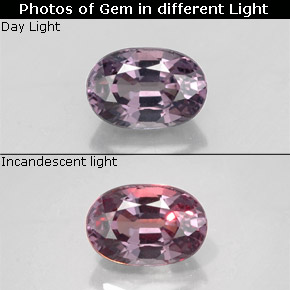 0.77 ct Multicolor Color-Change Garnet Gemstone, Color-Change Garnet Gem in Oval Facet Shape for Sale.