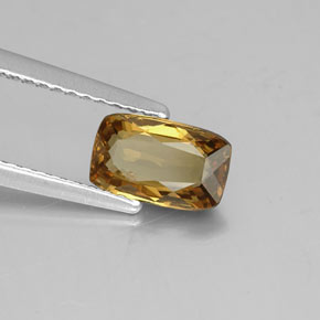 1.11 ct Golden Color-Change Garnet Stone, Natural Color-Change Garnet in Cushion-Cut Shape for Sale