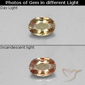 0.5ct Oval Facet Golden Color-change Garnet from Tanzania, Dimension 5.7 x 4.1mm, Natural untreated Gemstone, VVS-VS Clarity, 1 piece Color-change Garnet in Golden-brown Color, Mohs Hardness of 6.5 - 7.5 suitable for daily wear jewelry, Photo A
