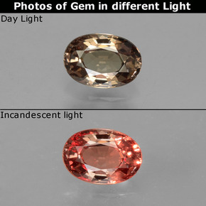 0.64 ct Color-Change Color-Change Garnet Gemstone, Color-Change Garnet Gem in Oval Facet Shape for Sale.