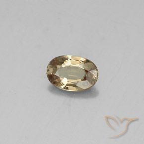 0.58 ct Golden Color-Change Garnet Stone, Natural Color-Change Garnet in Oval Facet Shape for Sale