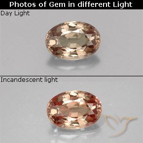 0.63ct Oval Gold Color-change Garnet from Tanzania, Dimension 6 x 4.1mm, Natural untreated Gemstone, VVS-VS Clarity, 1pc Oval Facet Color-change Garnet, Mohs Hardness of 6.5 - 7.5 suitable for daily wear jewelry, Photo A