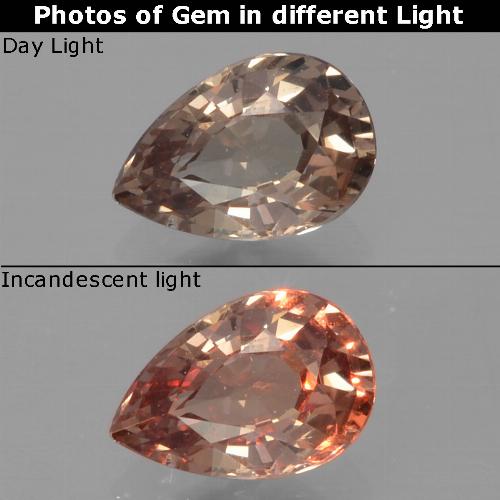 Golden Farbwechselnder Granat Edelstein - 0.5ct Birnen Schliff (ID: 329589)