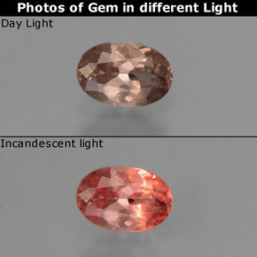 0.55 ct Color-Change Color-Change Garnet Gemstone, Color-Change Garnet Gem in Oval Facet Shape for Sale.
