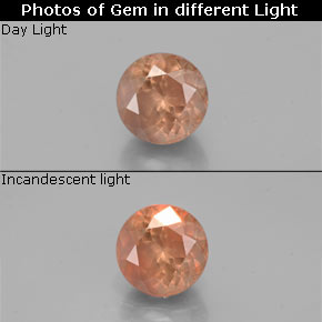 0.58 ct Multicolor Color-Change Garnet Gemstone, Color-Change Garnet Gem in Round Facet Shape for Sale.