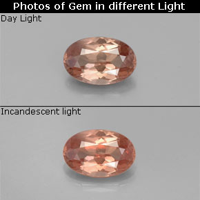 0.55 ct Multicolor Color-Change Garnet Gemstone, Color-Change Garnet Gem in Oval Facet Shape for Sale.