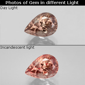 1.10 ct Multicolor Color-Change Garnet Gemstone, Color-Change Garnet Gem in Pear Facet Shape for Sale.