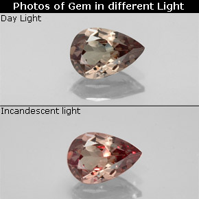 0.80 ct Color-Change Color-Change Garnet Gemstone, Color-Change Garnet Gem in Pear Facet Shape for Sale.