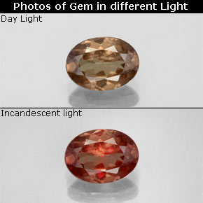1.00 ct Color-Change Color-Change Garnet Gemstone, Color-Change Garnet Gem in Oval Facet Shape for Sale.