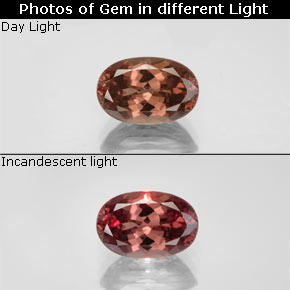 3.78 ct Multicolor Color-Change Garnet Gemstone, Color-Change Garnet Gem in Oval Facet Shape for Sale.