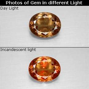 2.65 ct Multicolor Color-Change Garnet Gemstone, Color-Change Garnet Gem in Oval Facet Shape for Sale.