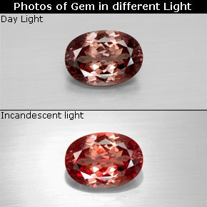 2.85 ct Multicolor Color-Change Garnet Gemstone, Color-Change Garnet Gem in Oval Facet Shape for Sale.