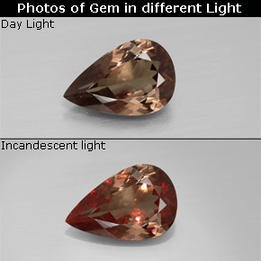 2.01 ct Color-Change Color-Change Garnet Gemstone, Color-Change Garnet Gem in Pear Facet Shape for Sale.
