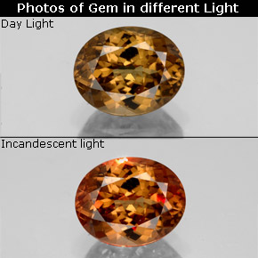 2.72 ct Multicolor Color-Change Garnet Gemstone, Color-Change Garnet Gem in Oval Facet Shape for Sale.