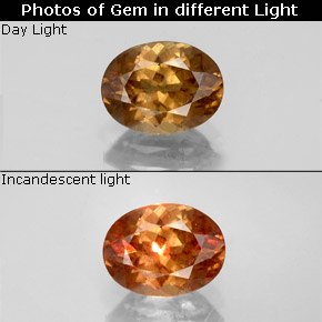 1.62 ct Multicolor Color-Change Garnet Gemstone, Color-Change Garnet Gem in Oval Facet Shape for Sale.