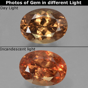 1.87 ct Multicolor Color-Change Garnet Gemstone, Color-Change Garnet Gem in Oval Facet Shape for Sale.