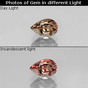 0.60 ct Color-Change Color-Change Garnet Gemstone, Color-Change Garnet Gem in Pear Facet Shape for Sale.