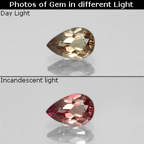 0.73 ct Color-Change Color-Change Garnet Gemstone, Color-Change Garnet Gem in Pear Facet Shape for Sale.