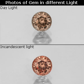 0.53 ct Multicolor Color-Change Garnet Gemstone, Color-Change Garnet Gem in Round Facet Shape for Sale.