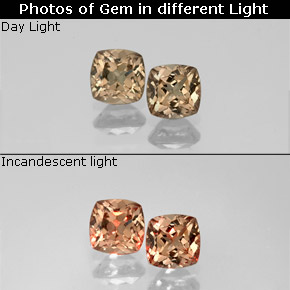 0.78 ct Color-Change Color-Change Garnet Gemstone, Color-Change Garnet Gem in Cushion-Cut Shape for Sale.