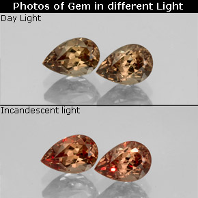 1.33 ct Multicolor Color-Change Garnet Gemstone, Color-Change Garnet Gem in Pear Facet Shape for Sale.