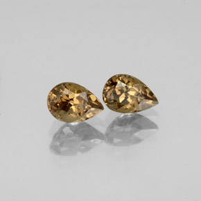 1.34 ctw Golden Color-Change Garnet Stones, Natural Color-Change Garnet in Pear Facet Shape for Sale
