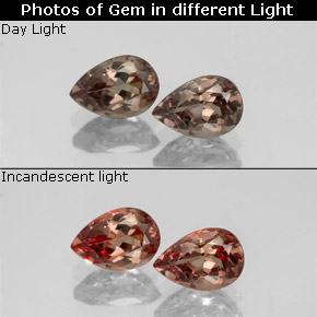 1.18 ctw Multicolor Color-Change Garnet Gemstones, Color-Change Garnet Gems in Pear Facet Shape for Sale.