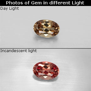 0.62 ct Multicolor Color-Change Garnet Gemstone, Color-Change Garnet Gem in Oval Facet Shape for Sale.