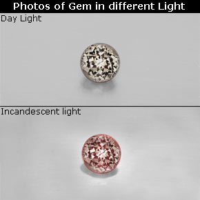 0.38 ct Multicolor Color-Change Garnet Gemstone, Color-Change Garnet Gem in Round Facet Shape for Sale.