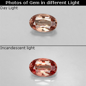 Medium Brown Гранат, Меняющий Цвет Камень - 0.6ct Фасетный Овал (ID: 346291)