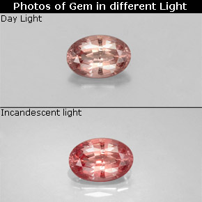 0.54 ct Multicolor Color-Change Garnet Gemstone, Color-Change Garnet Gem in Oval Facet Shape for Sale.