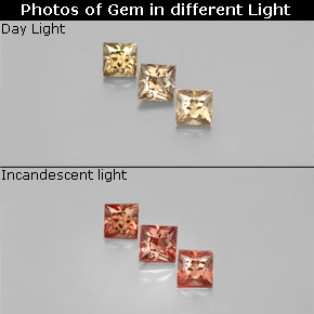 1.14 ct Color-Change Color-Change Garnet Gemstone, Color-Change Garnet Gem in Princess-Cut Shape for Sale.