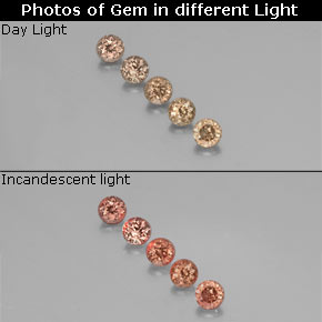 0.4ct Round Facet Golden Brown to Orange Color-Change Garnet Gem for sale 0.4ct Round Facet Golden Brown to Orange Color-Change Garnet Gem (ID: 346325)