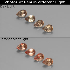 2.31 ct Multicolor Color-Change Garnet Gemstone, Color-Change Garnet Gem in Pear Facet Shape for Sale.