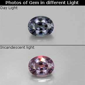 0.85 ct Multicolor Color-Change Garnet Gemstone, Color-Change Garnet Gem in Oval Facet Shape for Sale.