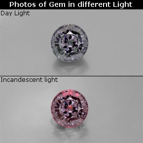 0.84 ct Multicolor Color-Change Garnet Gemstone, Color-Change Garnet Gem in Round Facet Shape for Sale.