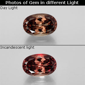 3.78 ct Color-Change Color-Change Garnet Gemstone, Color-Change Garnet Gem in Oval Facet Shape for Sale.