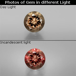 1.10 ct Multicolor Color-Change Garnet Gemstone, Color-Change Garnet Gem in Round Facet Shape for Sale.