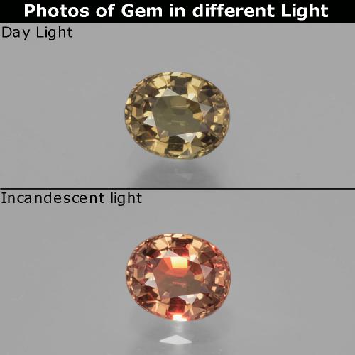 0,96ct Ovale sfaccettato giallo Granato cangiante dalla Tanzania, Dimension 6,1 x 5,1mm, Natural non trattati Gemstone, VVS-VS Clarity, 1 piece Granato cangiante in Giallo terroso Color, Mohs Hardness of 6,5 - 7,5 adatto per gioielli da indossare ogni giorno, Photo A