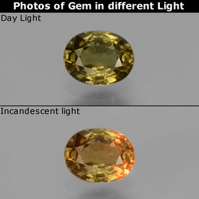 0.6ct Oval Facet Greenish Brown To Red Pink Color-Change Garnet Gem for sale 0.6ct Oval Facet Greenish Brown To Red Pink Color-Change Garnet Gem (ID: 429001)