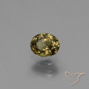 0.65 ct Yellow Color-Change Garnet Stone, Natural Color-Change Garnet in Oval Facet Shape for Sale