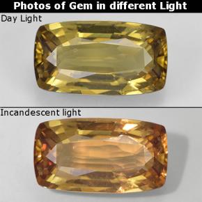 1.4ct Cushion-Cut Green to Orange Color-Change Garnet Gem for sale 1.4ct Cushion-Cut Green to Orange Color-Change Garnet Gem (ID: 500676)