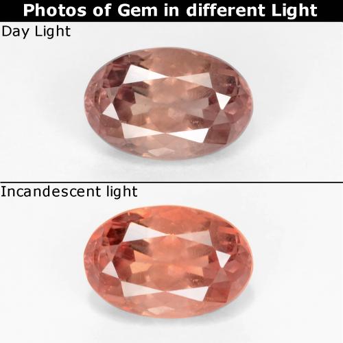 Medium Light Brown Гранат, Меняющий Цвет Камень - 0.6ct Фасетный Овал (ID: 545900)