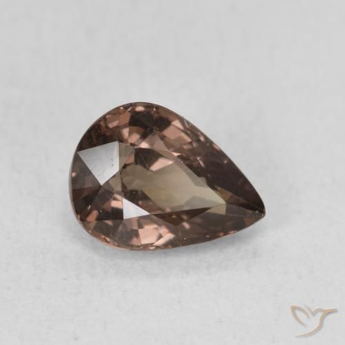 1.23 ct Brown Color-Change Garnet Stone, Natural Color-Change Garnet in Pear Facet Shape for Sale