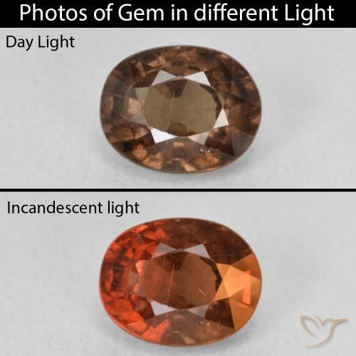 1.89ct Natural Dark Brown Color-Change Garnet, Oval, VS
