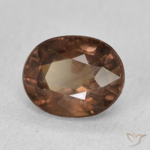 1.57 ct Brown Color-Change Garnet Stone, Natural Color-Change Garnet in Oval Facet Shape for Sale